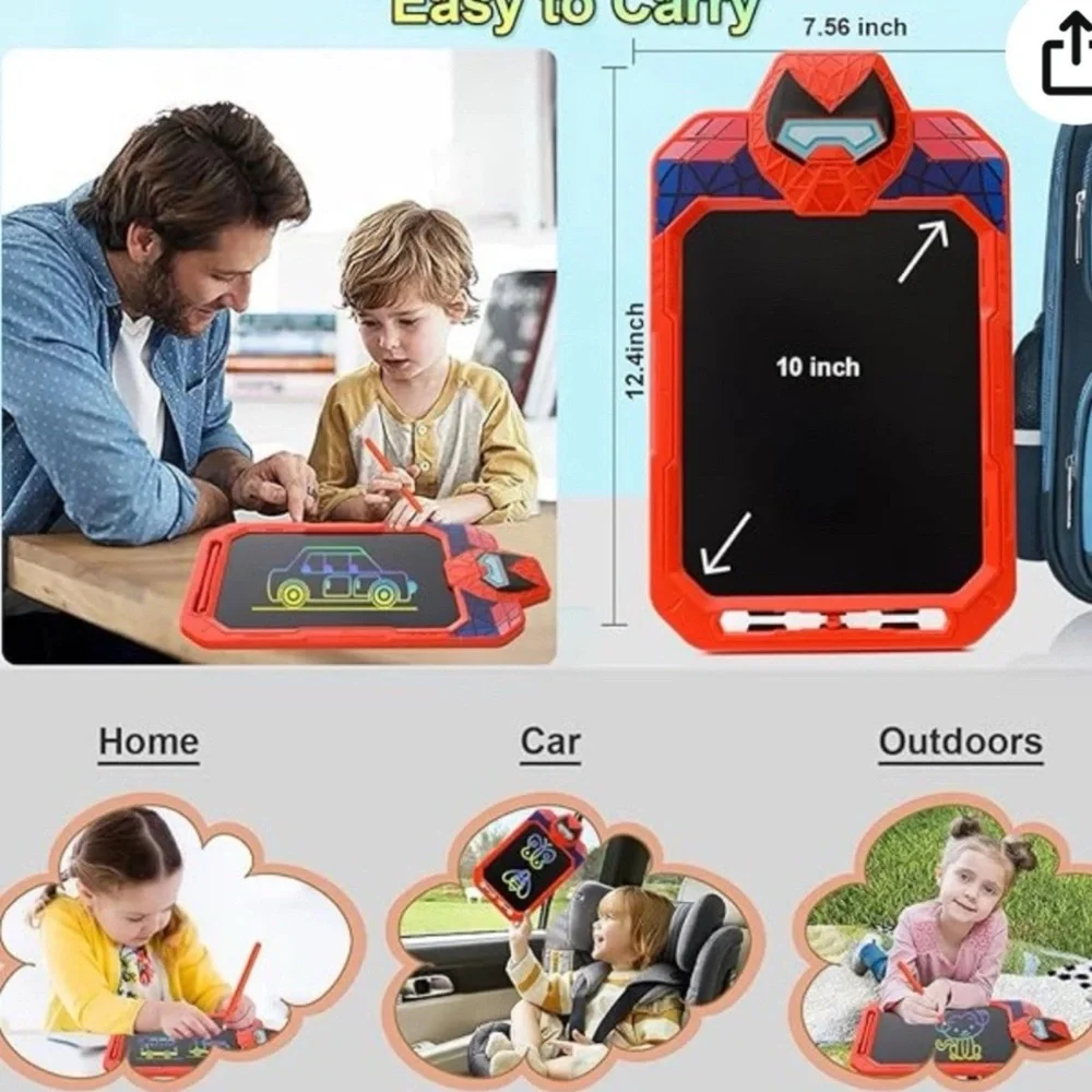 Mech Warrior (Spider-Man) LCD Writing Tablet - Blue, Green, Red